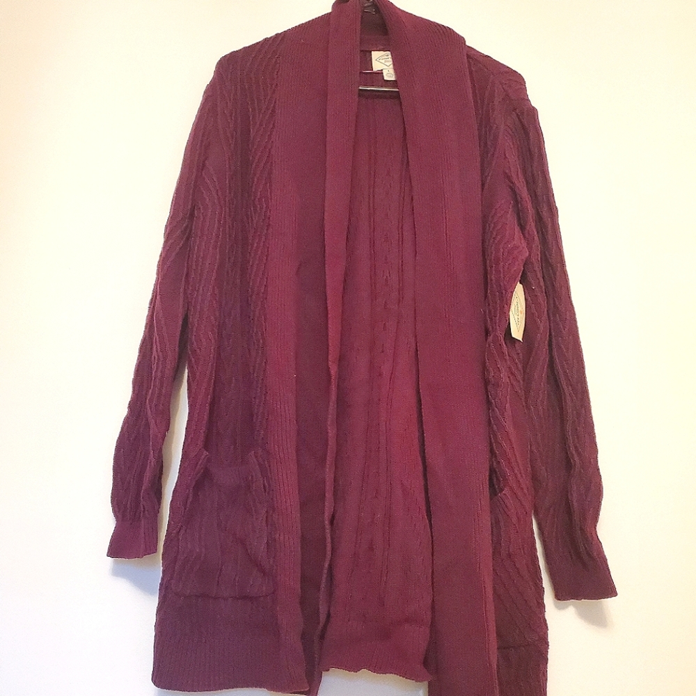 NWT french wine knit sweater with pockets